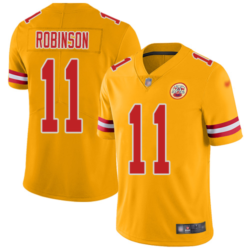 Youth Kansas City Chiefs #11 Robinson Demarcus Limited Gold Inverted Legend Football Nike NFL Jersey